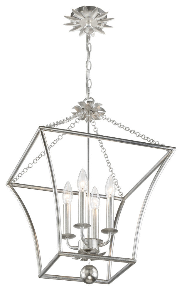 Crystorama Lighting Group 516 Broche 4 Light 16"W Taper Candle - Antique Gold