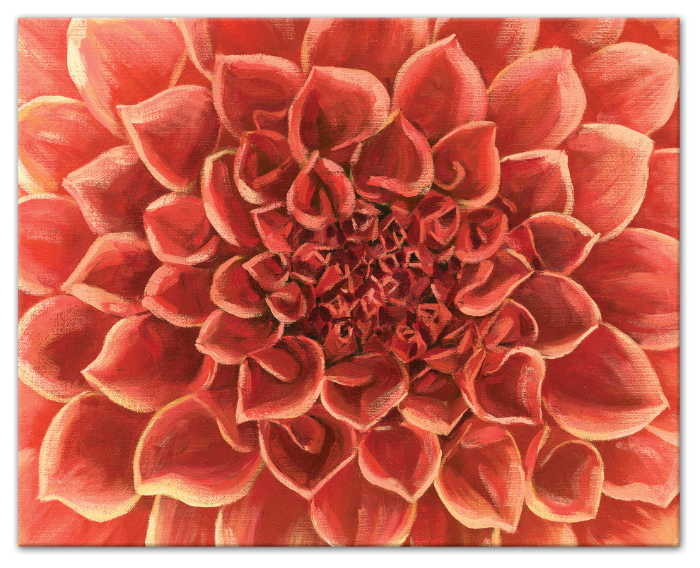 Red Gardenia Close Up Flower 16x20 Canvas Wall Art