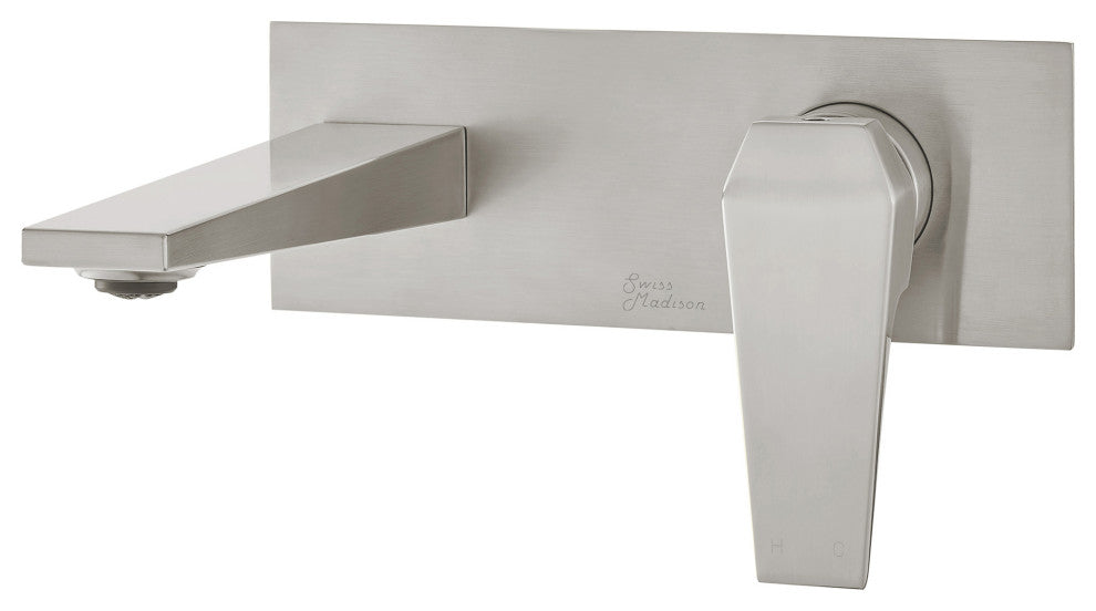Voltaire Single-Handle, Wall-Mount, Bathroom Faucet, Brushed Nickel