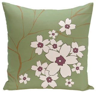 Polyester Outdoor Pillow, Floral
