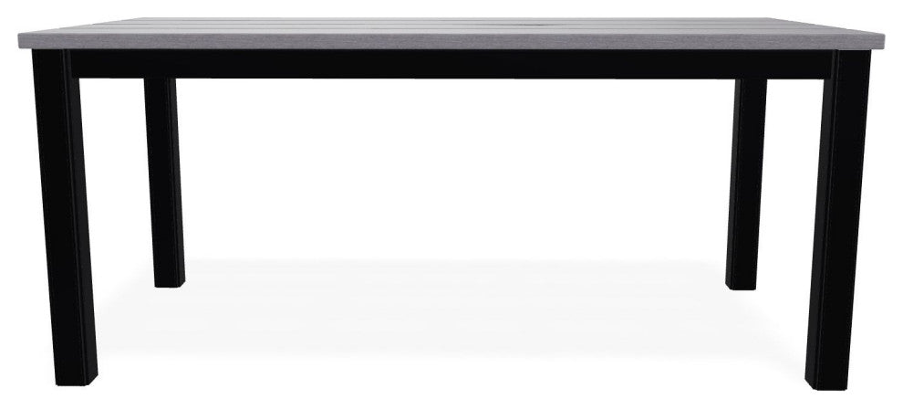 21"x42" Rustic Outdoor Coffee Table, Black