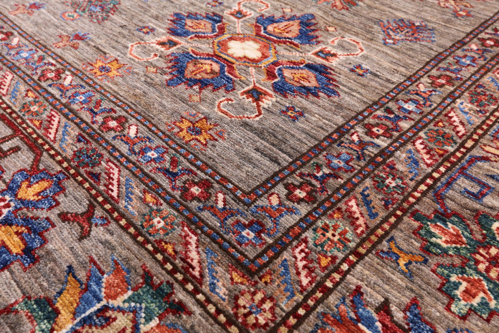 8' 1" X 9' 7" Super Kazak Hand Knotted Rug Q5565
