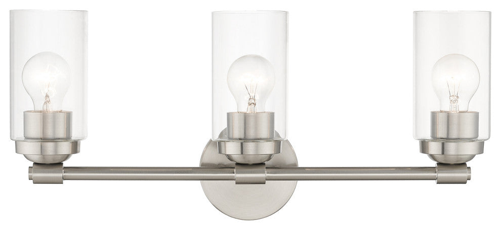 Whittier 3-Light Brushed Nickel Vanity Sconce