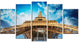 "Beautiful View of Paris Eiffel Tower in Paris" Cityscape Art, 60"x32", 5-Panels