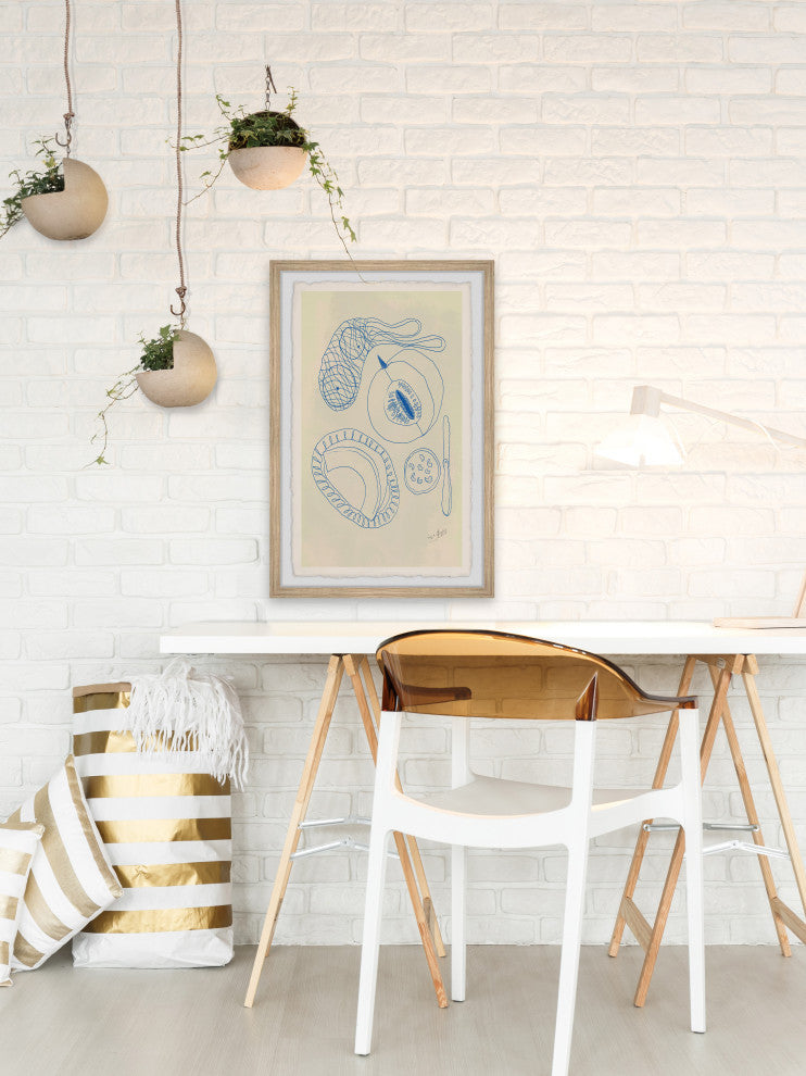 "Grateful and Blessed" Framed Painting Print, 32x32