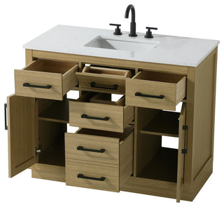 Home Living 42" Single Bathroom Vanity, Honey Brown