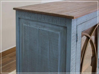 Nordic Rustic Modern Blue Console / Sideboard - 77"