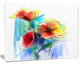 Watercolor Multi color Flower Illustration, Floral Canvas Art Print, 20"x12"