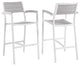 Modway Maine Aluminum Outdoor Patio Bar Stool in White/Light Gray (Set of 2)