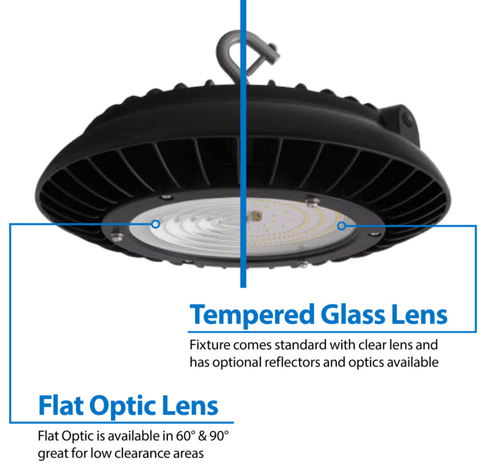 HBC3 Series 100-Watt LED Low/High Bay, 5000K, Black