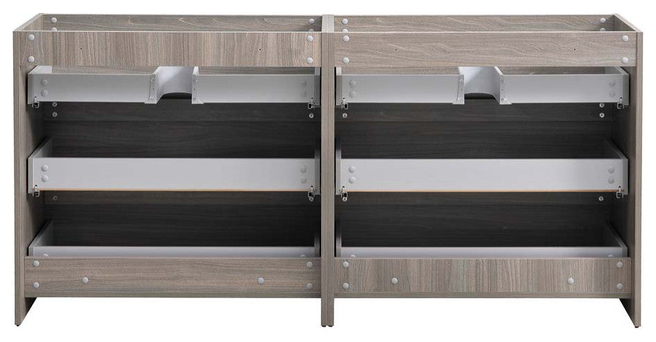 Fresca Lazzaro 60" Gray Wood Double Sink Cabinet