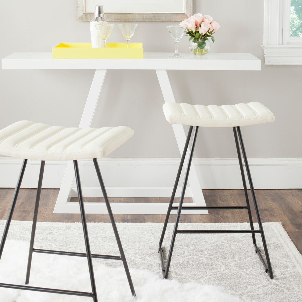 Safavieh Akito Counter Stools, Set of 2, Cream