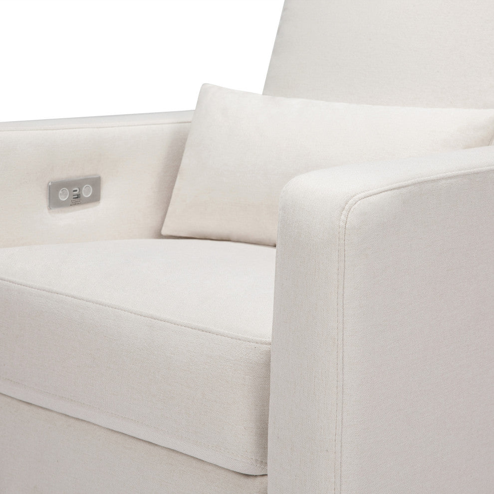 Sigi Electronic Recliner and Glider, Boucle With USB port, Performance Cream Eco-Weave