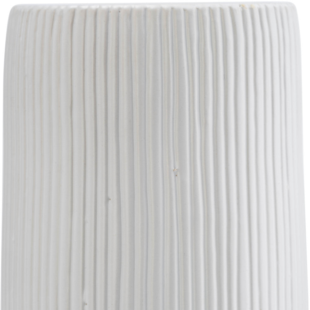 Ceramic 18"H Lined Cylinder Vase, White
