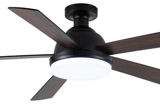 52-inch Modern Wood Black LED Ceiling Fan with Remote