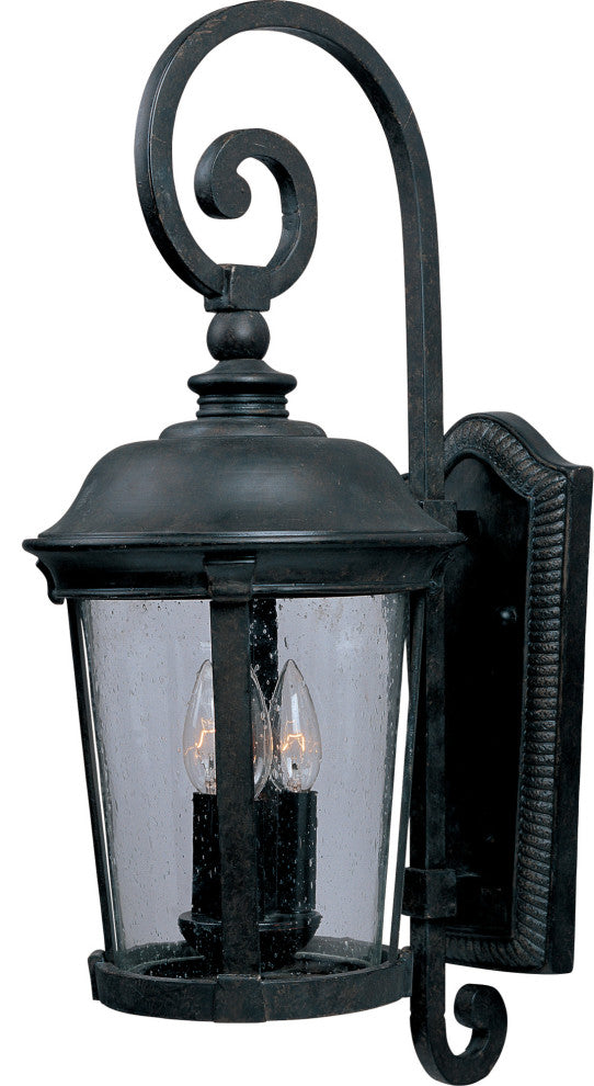 Maxim 40095 Dover 32" Tall 3 Light Vivex Wall Sconce - Bronze / Seedy Glass