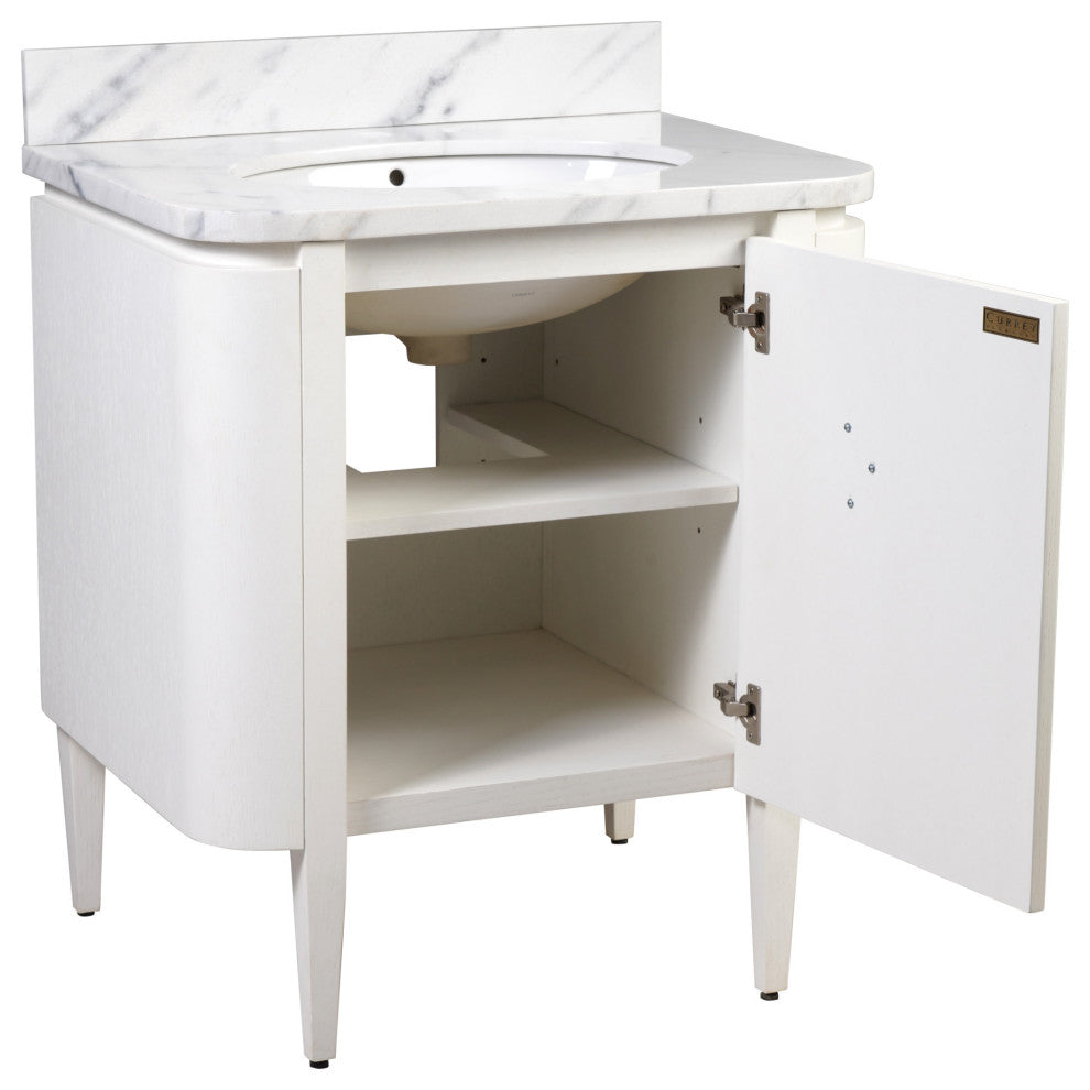 Briallen 30" White Vanity with Oval Undermount Sink