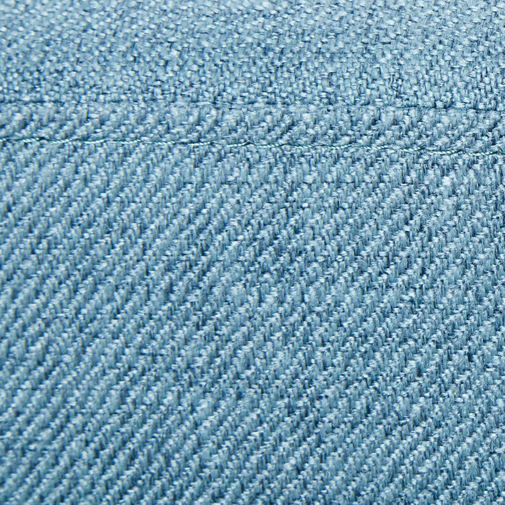 Blue Mid-Century Modern Armchair with Padded Seat and Tufted Back