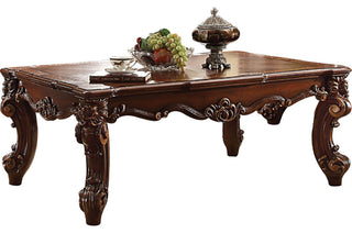 Benzara BM177679 Wood Coffee Table in Cherry Brown