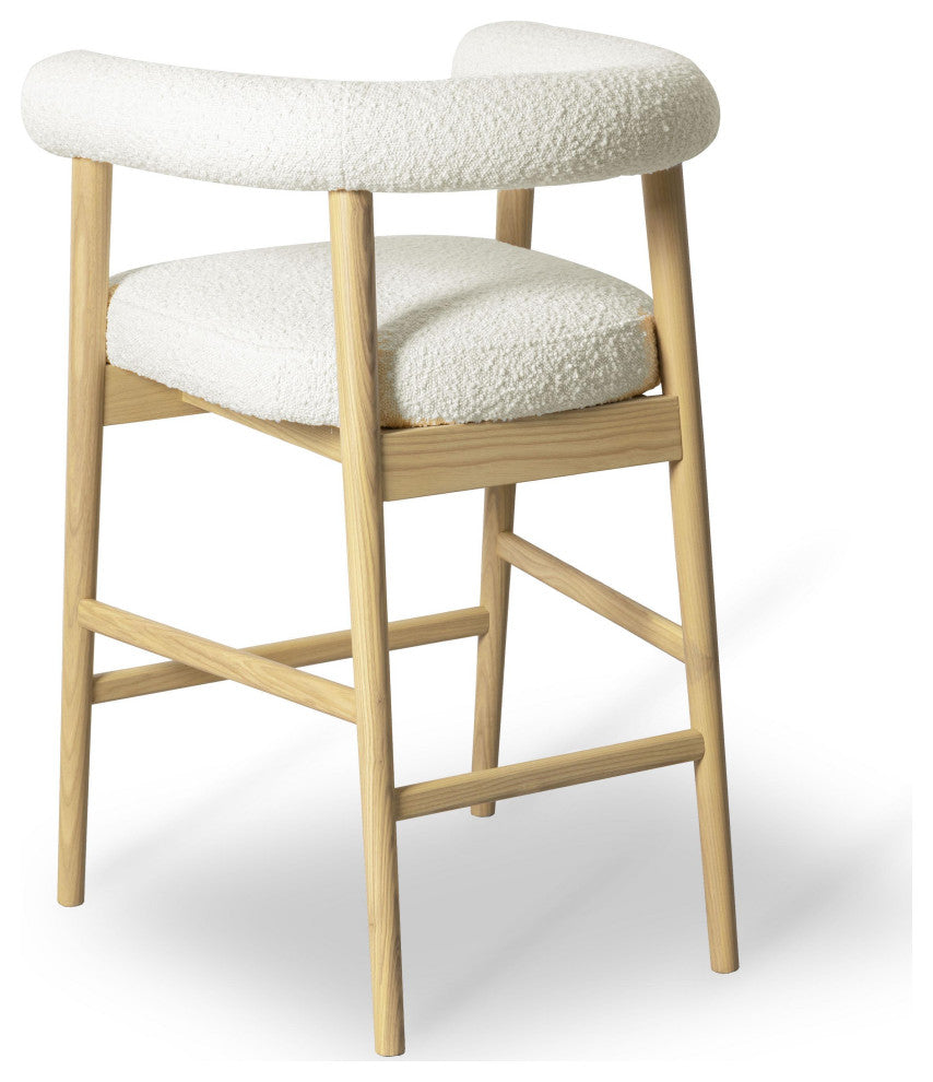 Spara Boucle Counter Stool, Cream