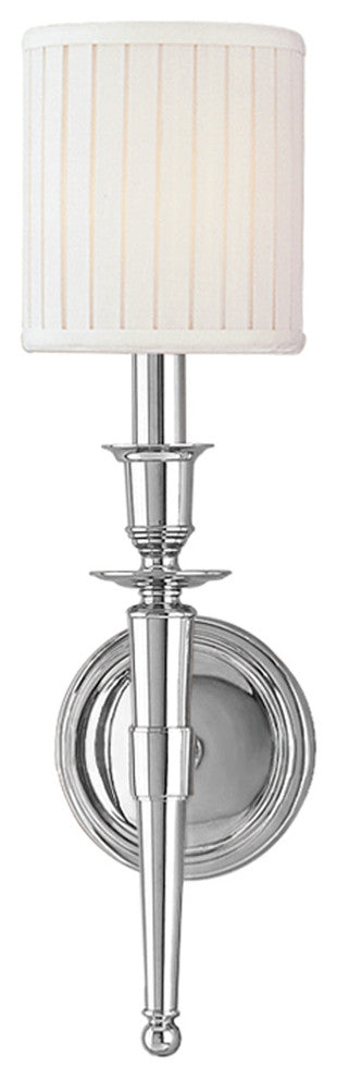 Abington 1-Light Wall Sconce, Polished Nickel