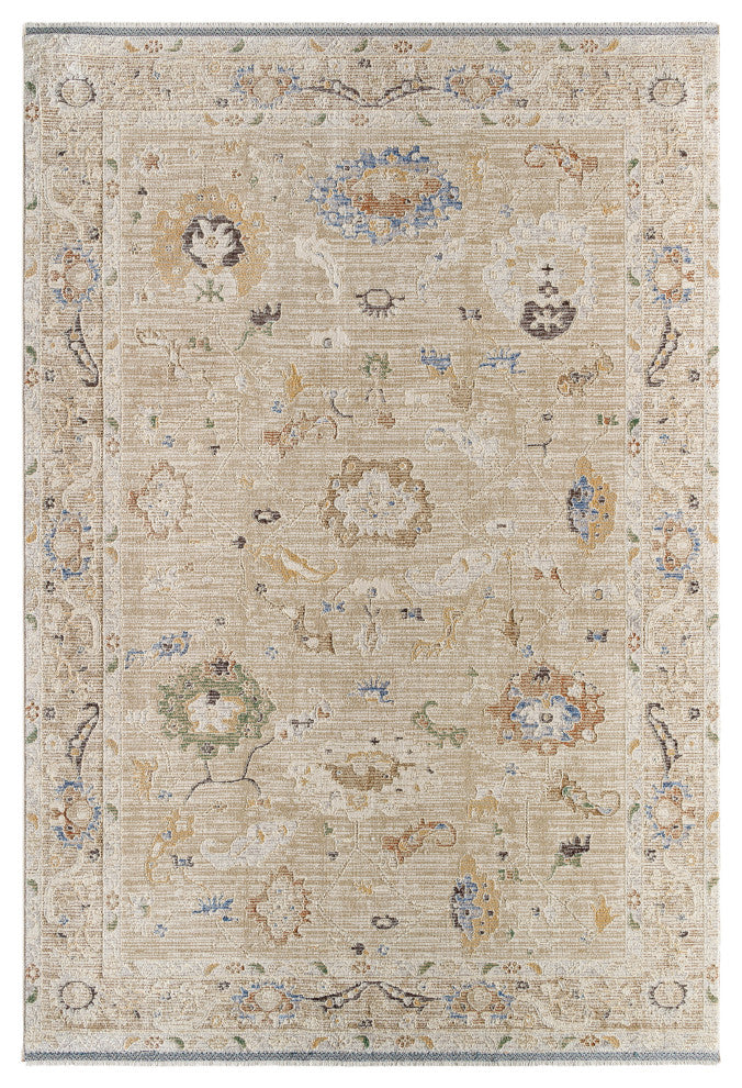 Surya Rivaldo RVD-2305 Machine Woven Area Rug, Cream, 7'10" x 10'