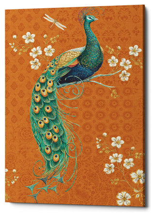 Ornate Peacock IX Spice' by Daphne Brissonnet, Giclee Canvas Wall Art, 26"x40"
