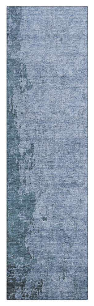 Machine Washable Indoor/Outdoor Chantille ACN1912 Blue 2'3" x 7'6" Runner Rug