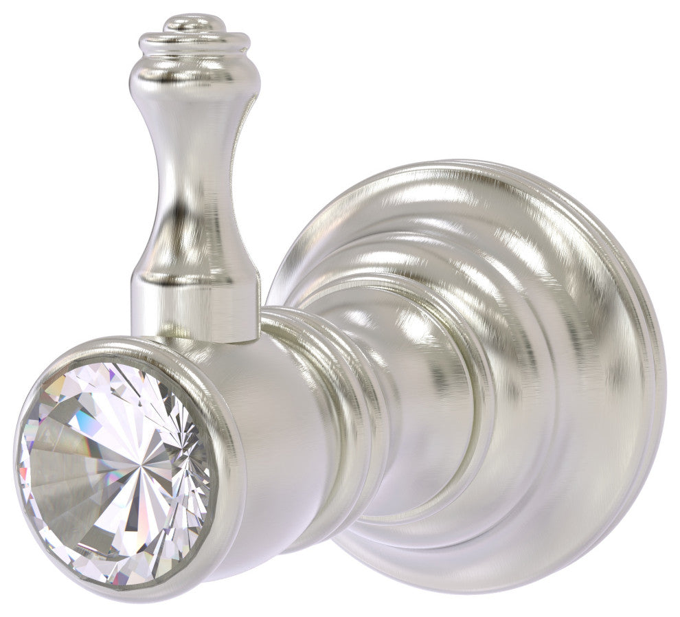 Carolina Crystal Robe Hook, Satin Nickel