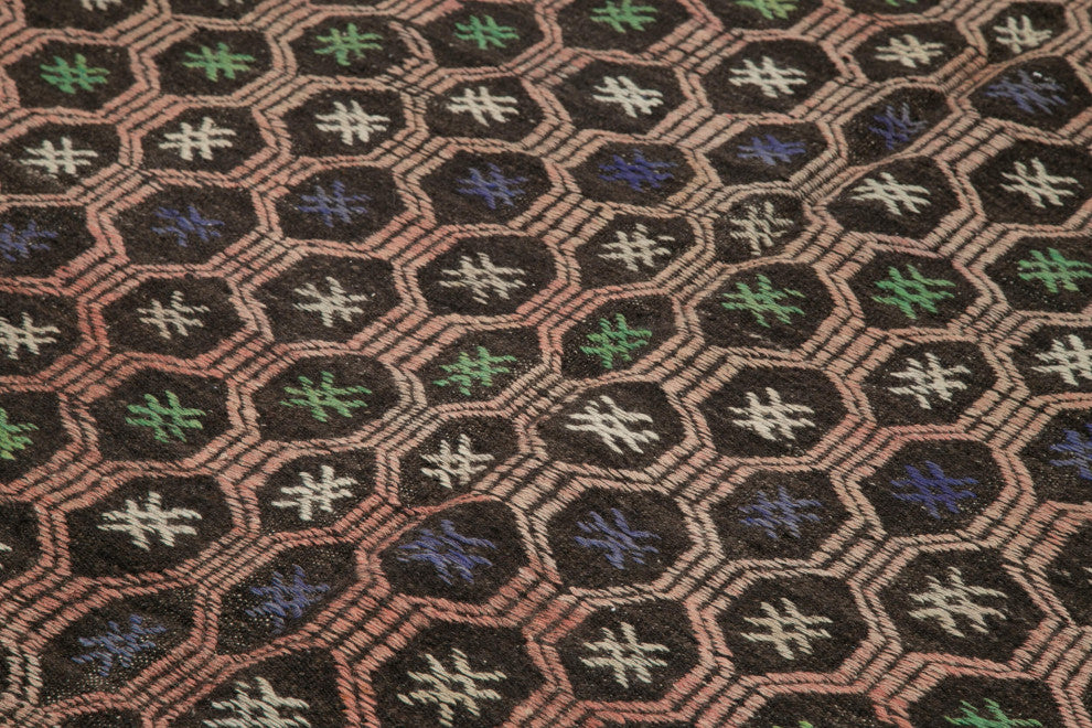 Rug N Carpet - Hand-knotted Turkish 6' 8'' x 9' 10'' Vintage Wool Kilim Rug