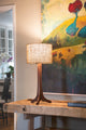 Nauta Table Lamp, Brushed Brass Burlap Shade