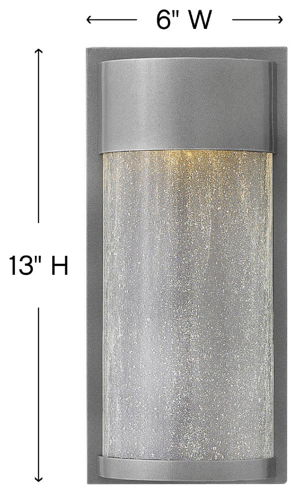 Hinkley Shelter Small Wall Mount Lantern, Hematite