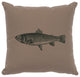 Image Pillow 16x16 Trout Cotton Taupe
