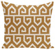 Keyed Up Geometric Print Pillow, Gold, 18"x18"