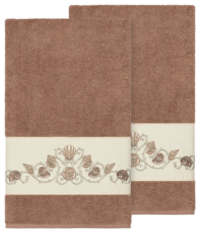 Bella 2 Piece Embellished Bath Towel Set