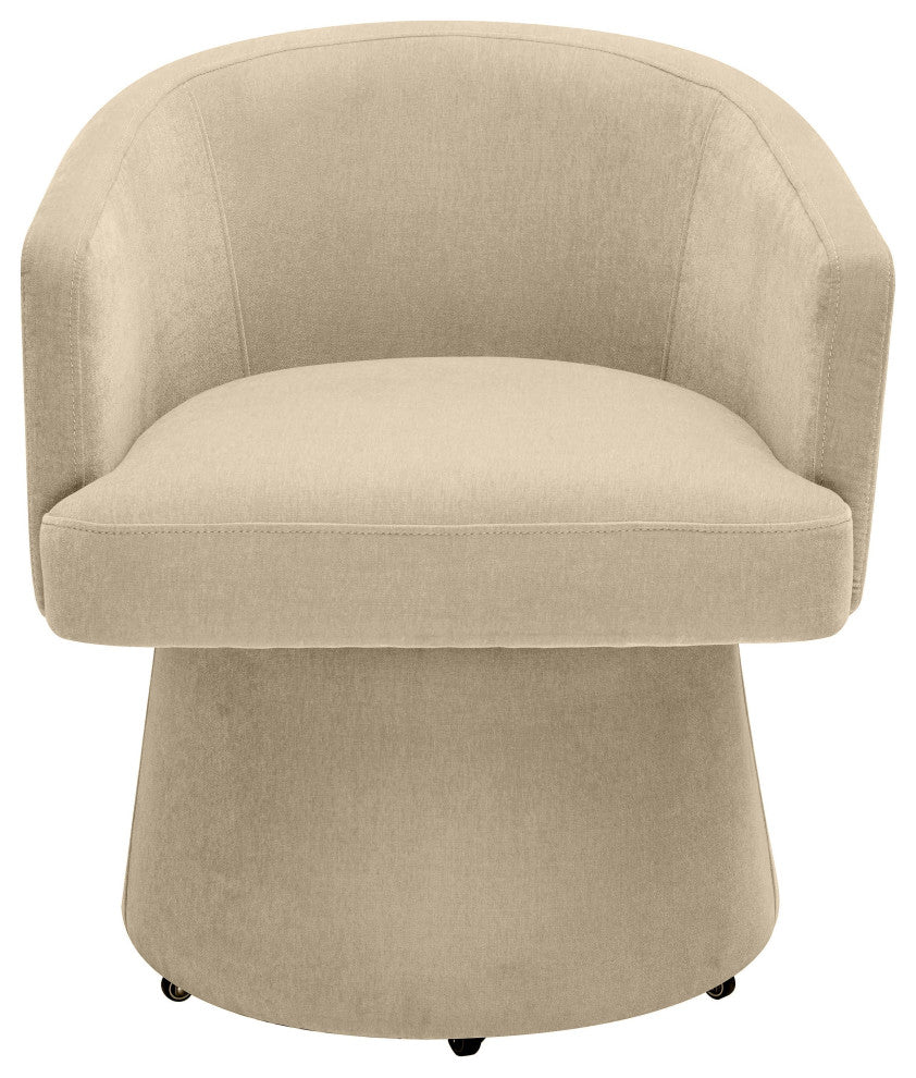 Kristen Rolling Desk Chair, Taupe