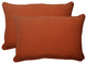 Cinnabar Burnt Orange Oversized Rectangle Throw Pillow, Set of 2