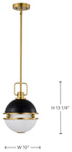 Everton 1 Light Pendant, 10"