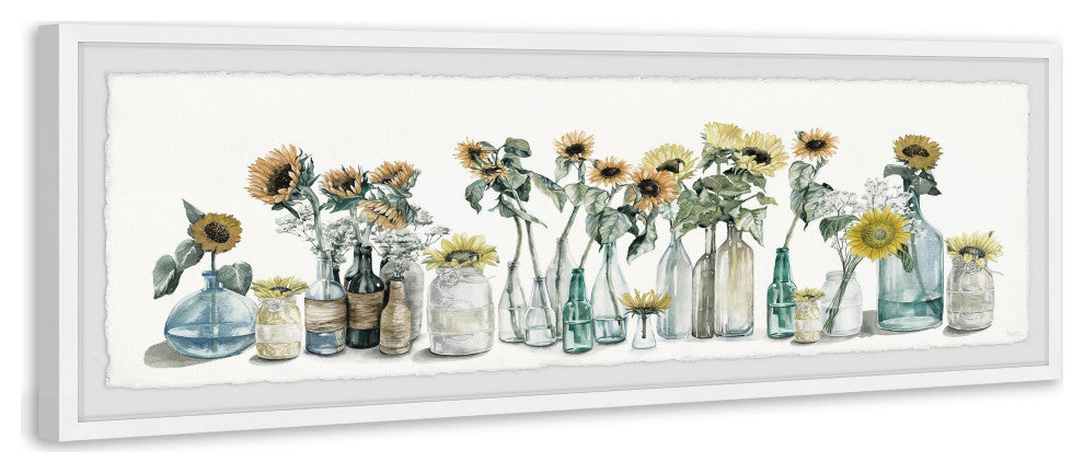 "Sunflower Centerpiece IV" Framed Painting Print