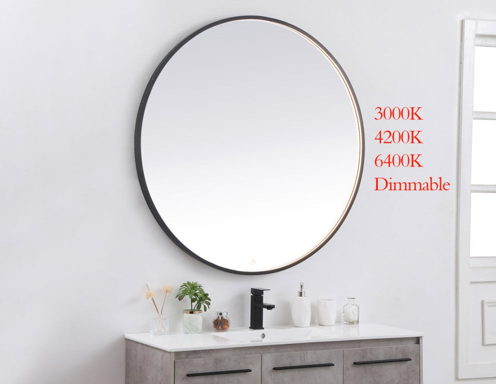 Modern Black Led Mirror