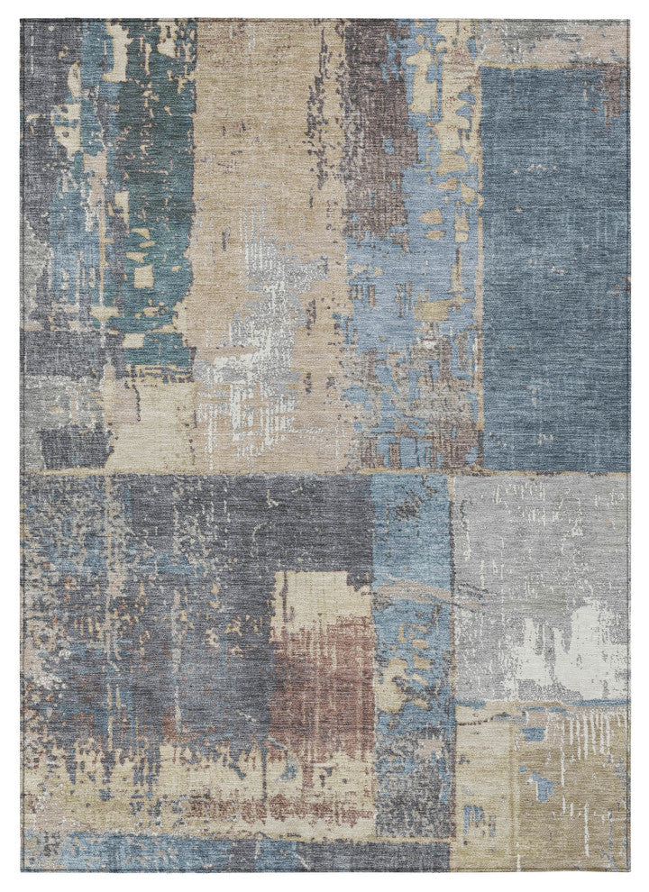 Machine Washable Indoor/Outdoor Chantille ACN1866 Beige 2'6" x 3'10" Rug