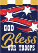 Double Applique Support Our Troops Polyester Garden Flag
