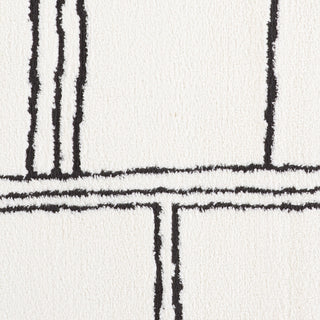 Monotone Moroccan White -1 Power-Loom Area Rug 5' x 7'6"