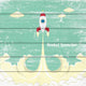 "Rocket Launcher" Painting Print on White Wood, 24x24