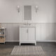 Elizabeth 30" Single Sink Carrara White Marble Vanity, Pure White