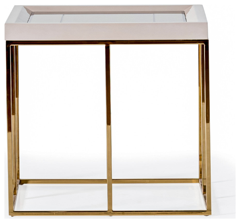 Carmela Side Table Shimmering Ivory