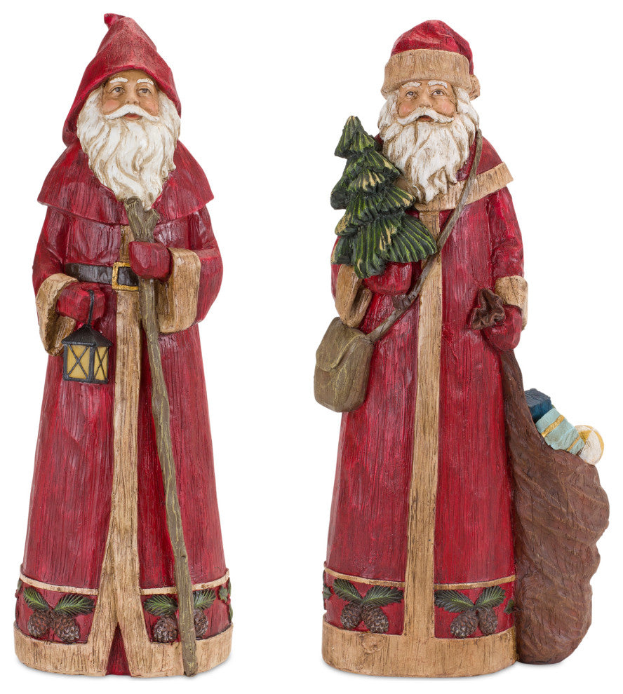 Santa Figurine, 2-Piece Set