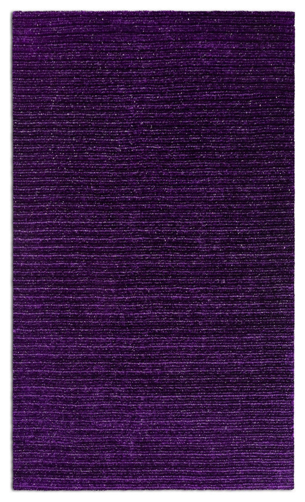 5" x 7" Eggplant Purple Modern Shimmery Area Rug
