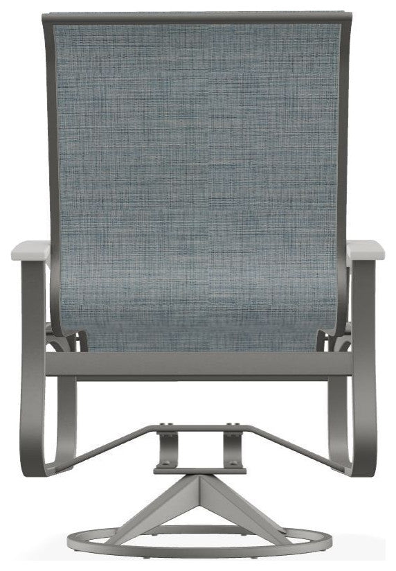 Belle Isle Sling Outdoor Swivel Rocker, Moments Navy/Snow