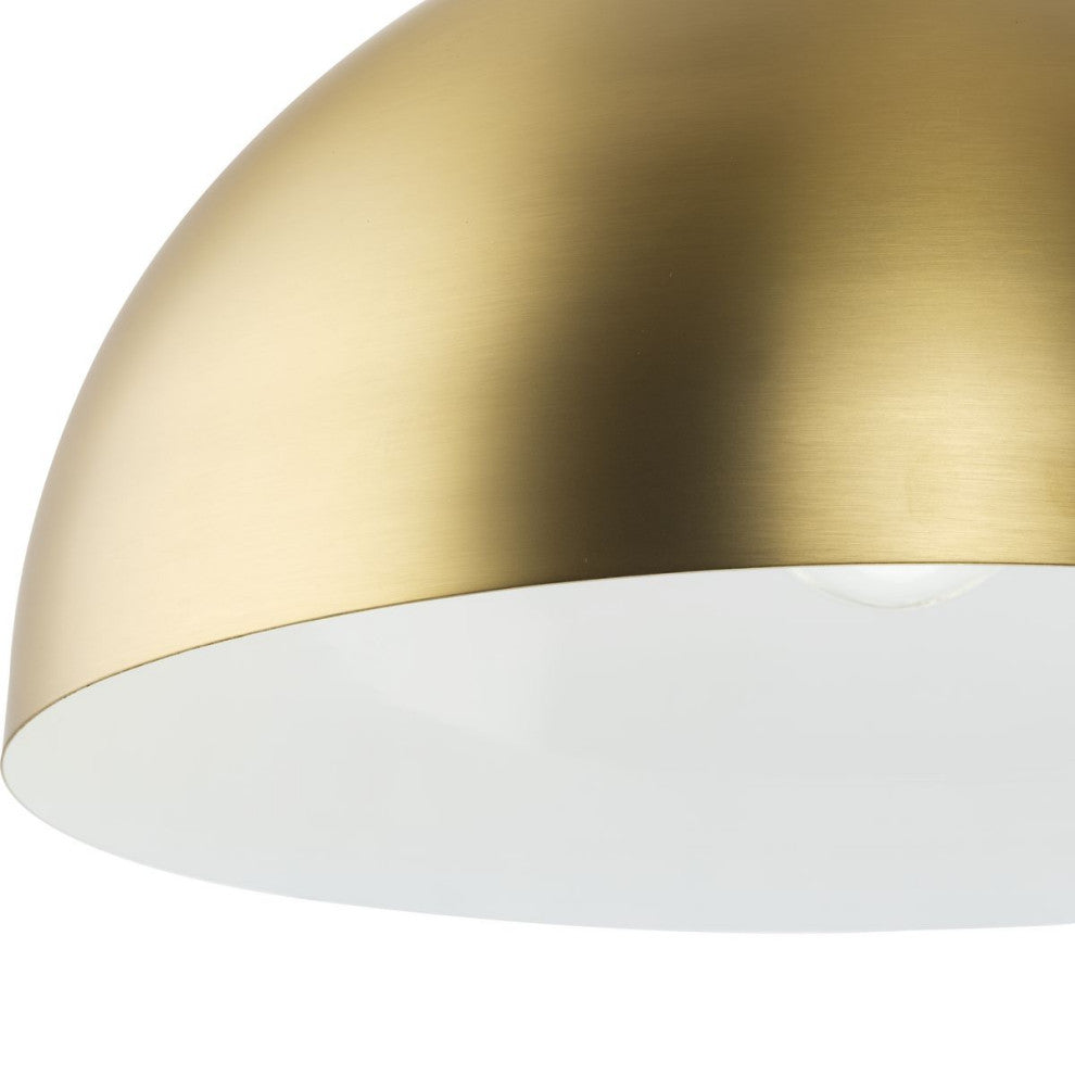 Perimeter Collection One-Light Brushed Gold Modern Pendant With metal Shade